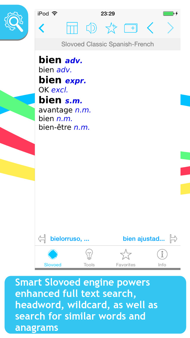 French <-> Spanish Slovoed Classic talking dictionary screenshot 1