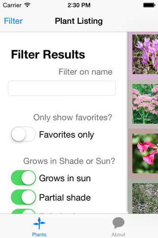 Southwest Plant Selector - náhled