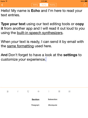 Echo - Multilingual Text Reader & Editor screenshot 7