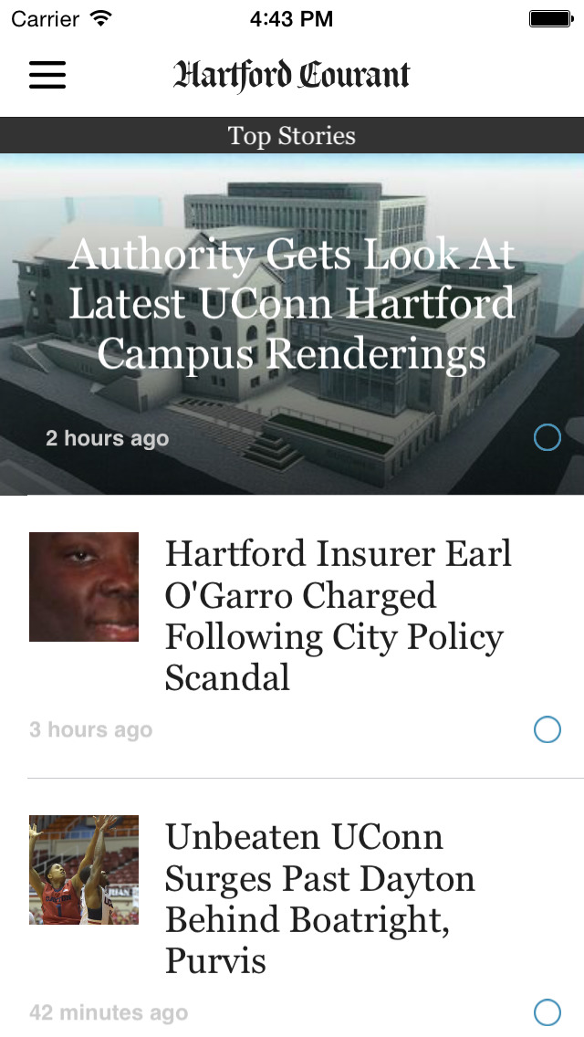 Hartford Courant screenshot 1