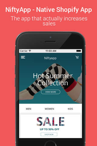 NiftyApps -  Mobile App for Shopify - náhled