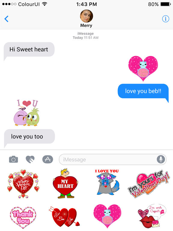 Valentine's Day 2017 Animated Sticker for iMessage screenshot 5