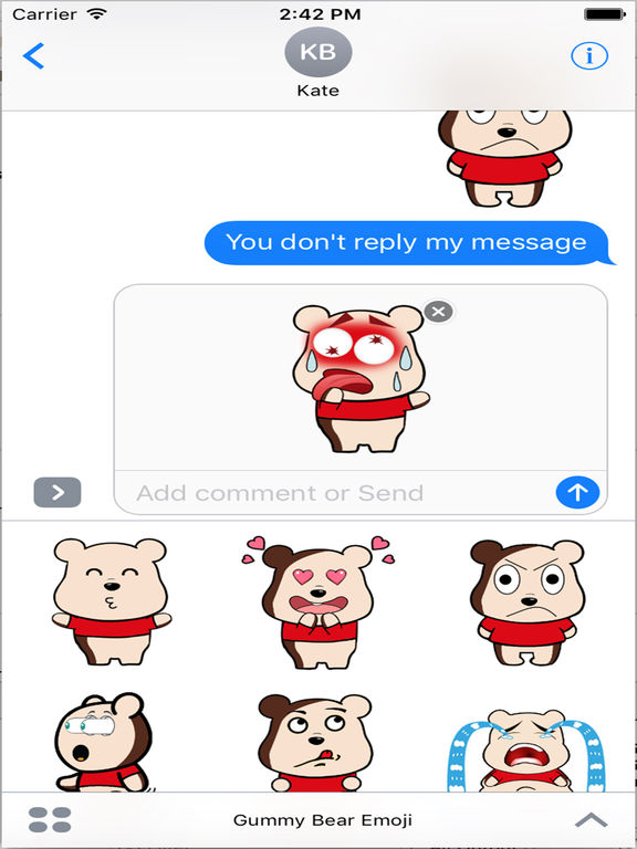 gummy bear text message