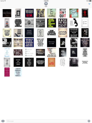 Gym Motivation Stickers - Inspiration For Messages - náhled