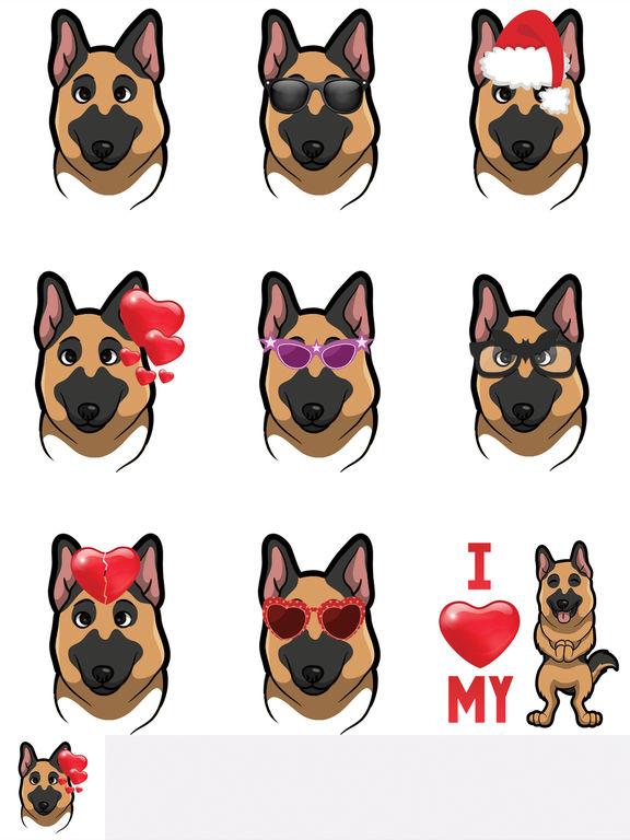 Shepherdmoji German Shepherd Emoji Sticker Apps 148apps