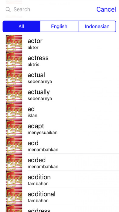 Indonesian Dictionary GoldEdition screenshot 2