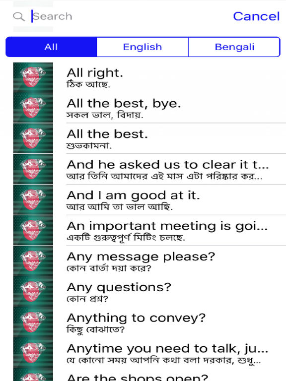 Bengali Phrases Diamond 4K Edition screenshot 4