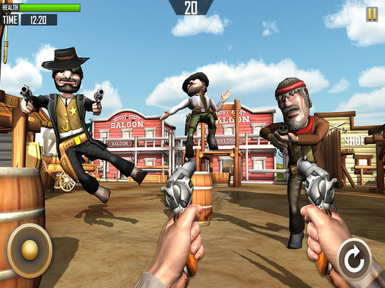 狂野的西部牛仔决斗:西射击