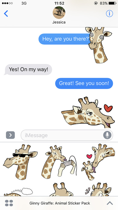 Ginny Giraffe: Animal Sticker Pack screenshot 1