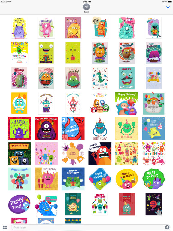 Birthdaye Card - Best Wishes with Cute Monsters screenshot 6