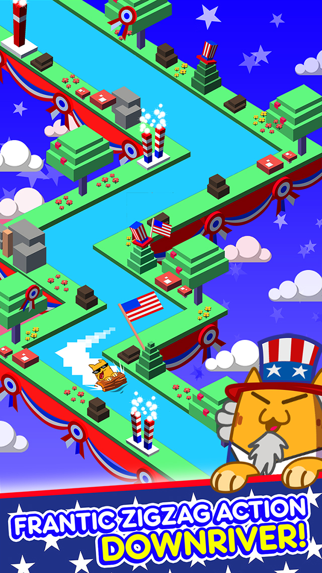 splashy cats: endless zigzag waterslide arcade game