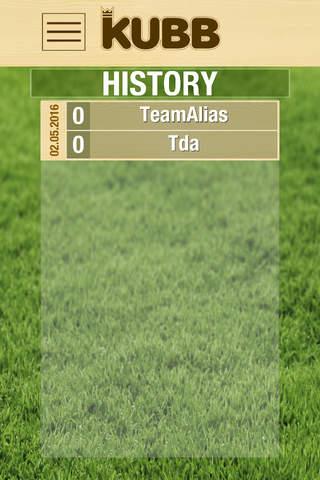 Kubb Game Tracker - náhled