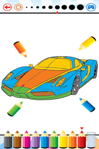 Race Car Coloring Book Super Vehicle drawing game - náhled