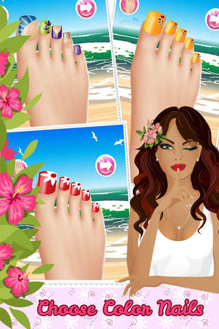 Seaside Feet Salon Girl Game Nail Art Beauty Cute  - náhled