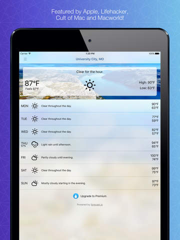 Forecast Bar Free - Weather/Alerts Powered by forecast.io screenshot 6