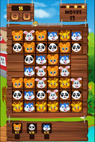 Animal Heroes Match 3 Puzzle - náhled