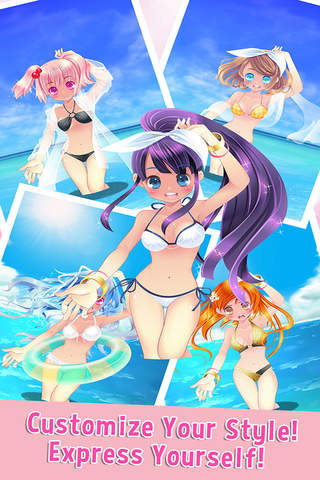 Bikini Girl - Beach Dress Up, Cute Anime Game - náhled