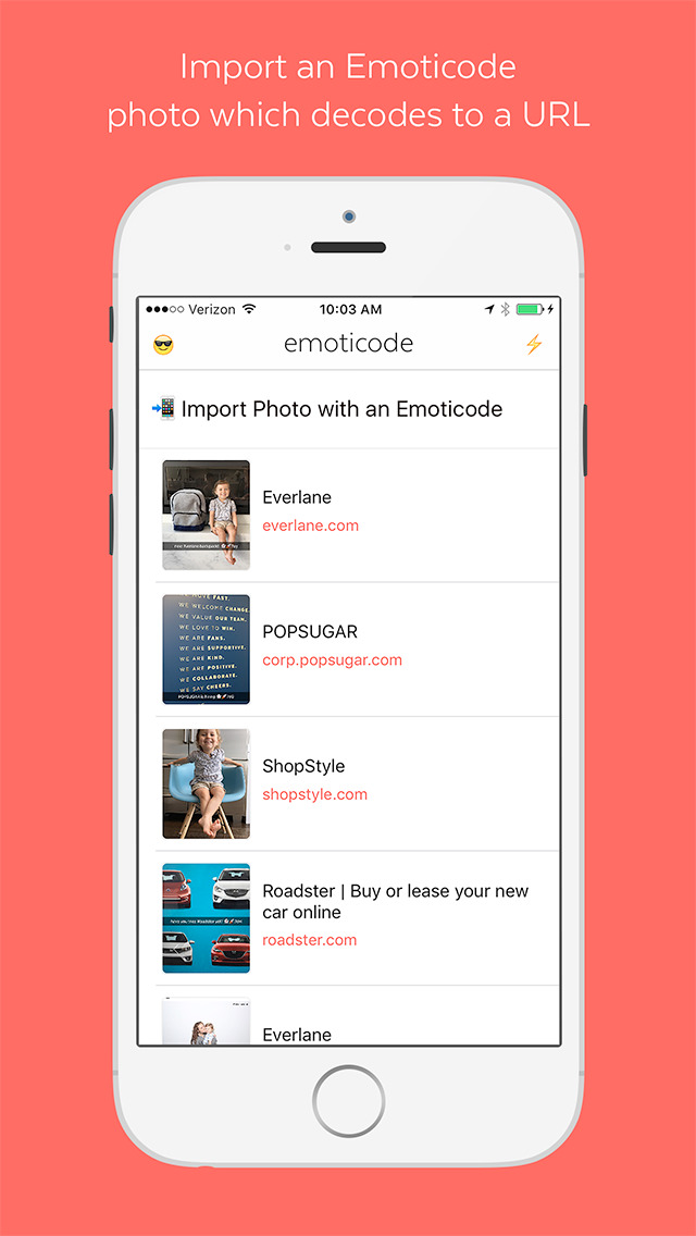 Emoticode - Links in a snap. screenshot 4