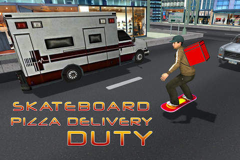 Skateboard Pizza Delivery – Speed board riding & p - náhled