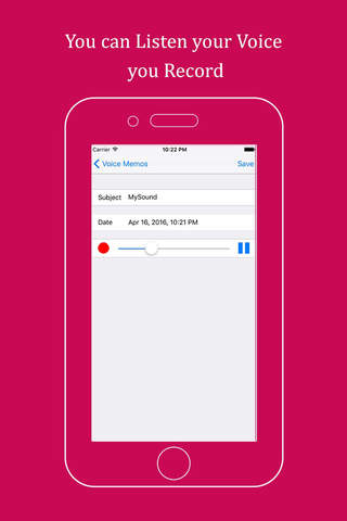 Voice Memos for All - náhled