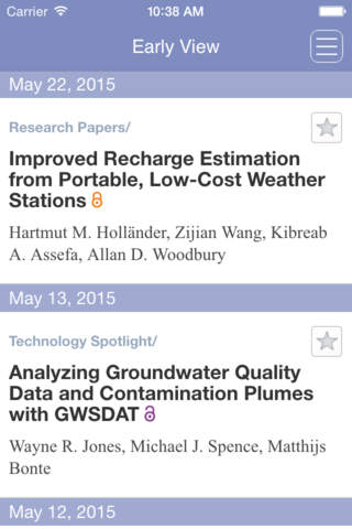 Groundwater app - náhled
