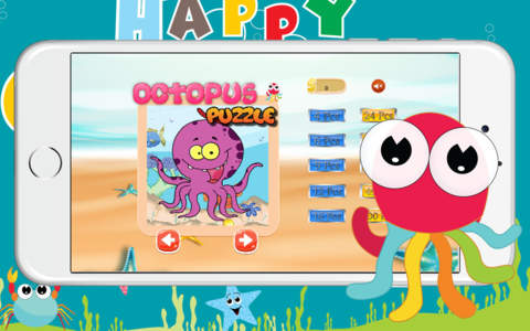 Octopus Marine Animal Puzzles Jigsaw Matching Dive - náhled