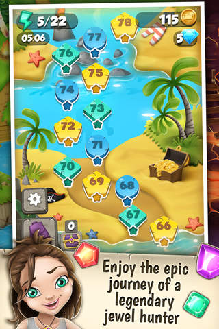 Jewel Mystery Deluxe Match 3: Find the Lost Diamon - náhled