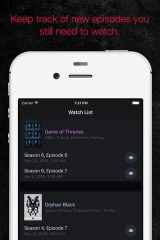 Episodes - Never miss TV show episodes again - náhled