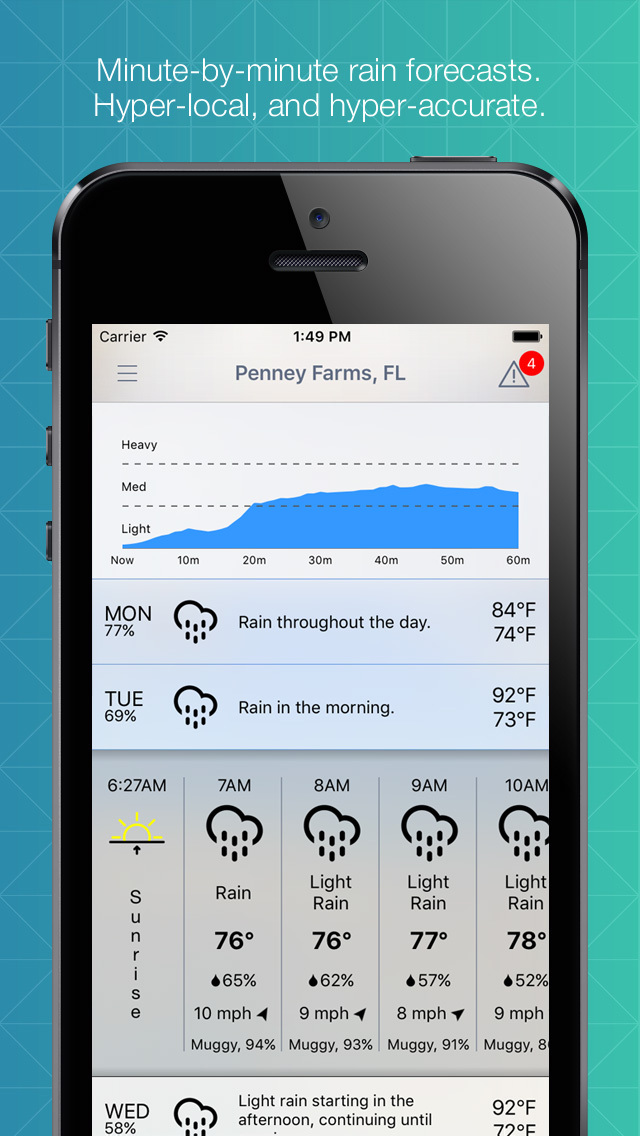 Forecast Bar Free - Weather/Alerts Powered by forecast.io screenshot 2