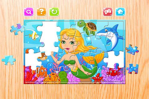 Mermaid Princess Puzzle Under Sea Jigsaw for Kids - náhled