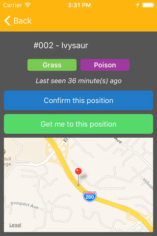 PKM Map for Pokemon Go - náhled
