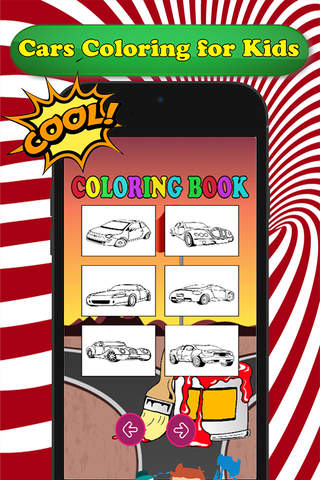 Cars Cartoon Coloring Book - Free Games For Kids - náhled