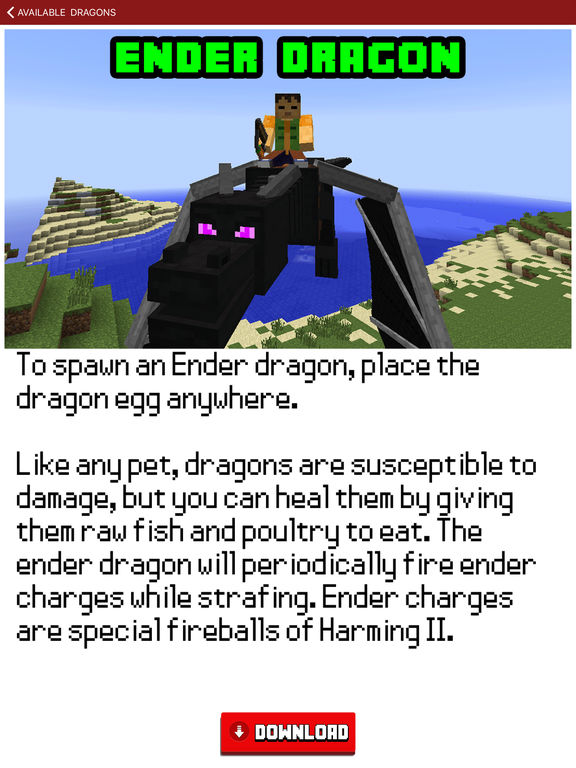 DRAGONS MOD - Rideable Dragon Mods for Minecraft Game PC Edition ...