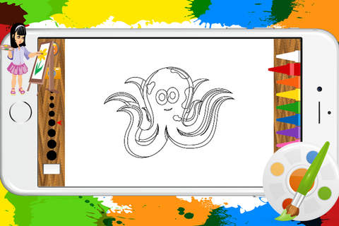 Cute sea animals colorin books learning for presch - náhled