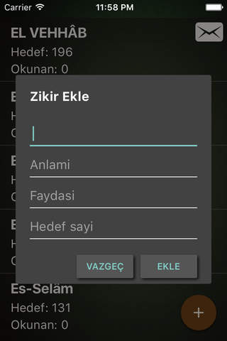 ZikirMatik iOS - náhled