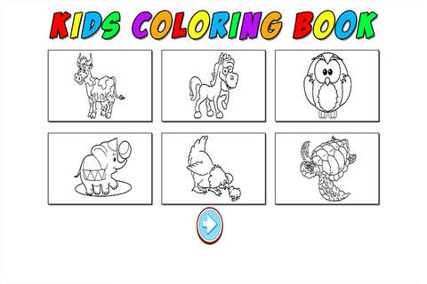 Kids Coloring Book Cute Animal - Preschool Game Le - náhled