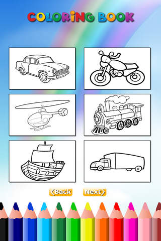 Vehicle Coloring Book Free Game for Children - náhled