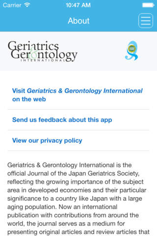 Geriatrics & Gerontology International - náhled