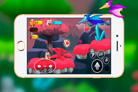 Caveman Escaping Dinosaurs - náhled