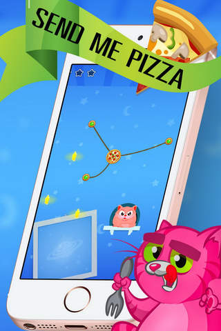 Kitty Care - Help cute Cat by cut Pizza on the rop - náhled