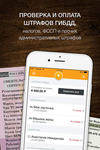 OnlineGIBDD - штрафы ГИБДД и налоги: проверка и оп - náhled