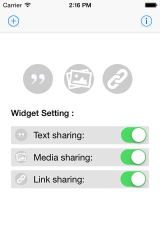 Share It Widget - Free Sharing Widget for Notifica - náhled
