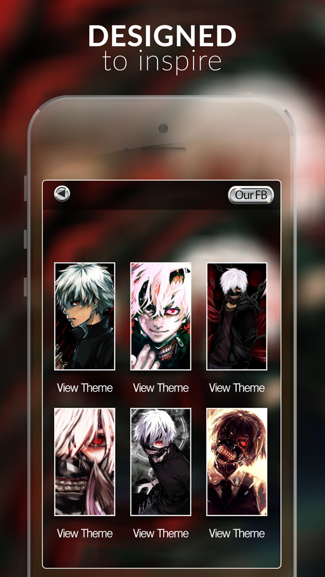 Manga & Anime Gallery - HD Retina Wallpaper Themes and Backgrounds in Tokyo  Ghoul Collection Style | Apps | 148Apps
