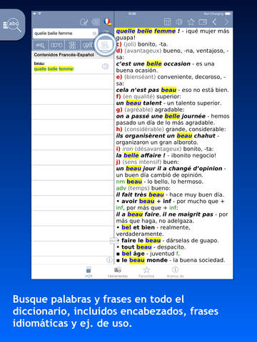 Diccionario Esencial Français-Espagnol/ Español-Francés VOX screenshot 7