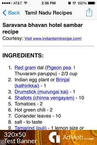 Tamil Nadu Recipes in English - náhled