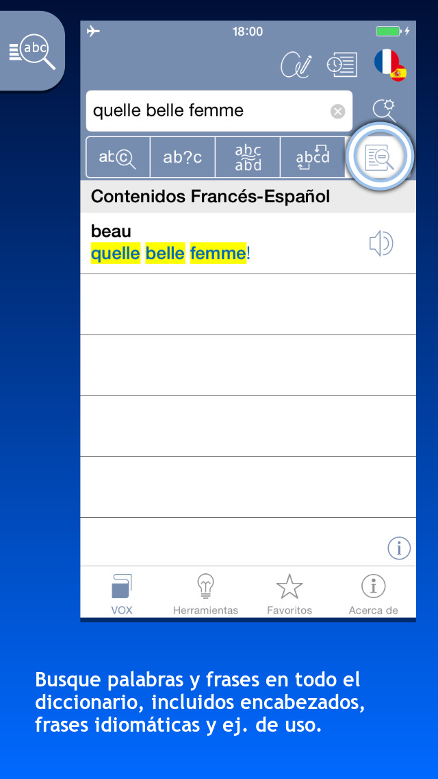 Diccionario Esencial Français-Espagnol/ Español-Francés VOX screenshot 2
