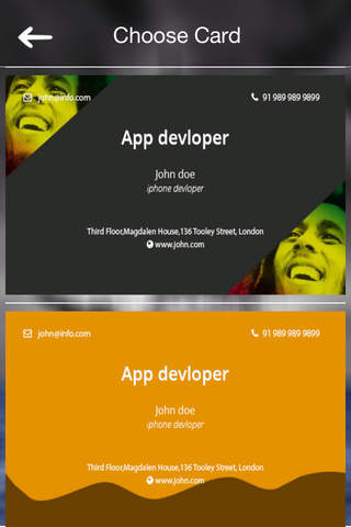 Rasta iBusiness Cards Maker - náhled
