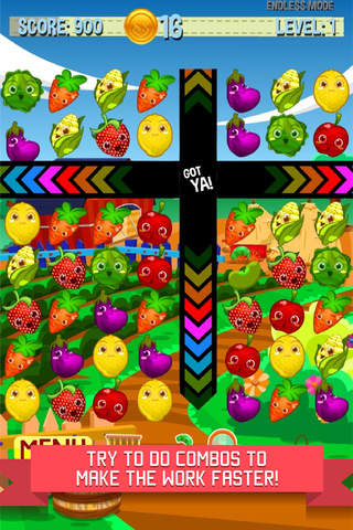 A Farm Barn Fruits and Veggie Harvest - Match and  - náhled