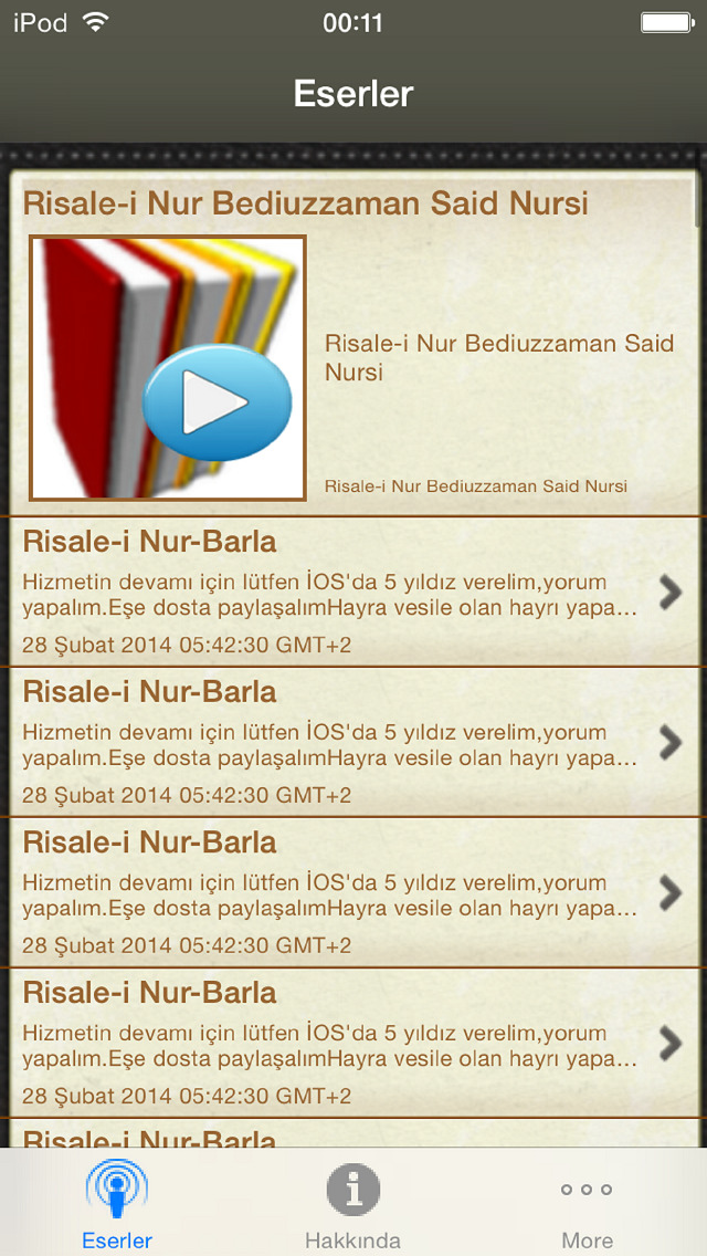 Risale-i Nur Dinle - Said Nursi screenshot 2