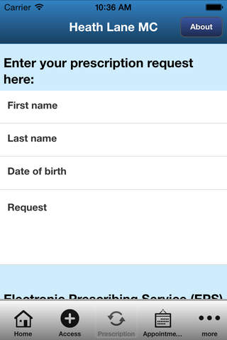 Heath Lane Medical Centre Surgery App - náhled